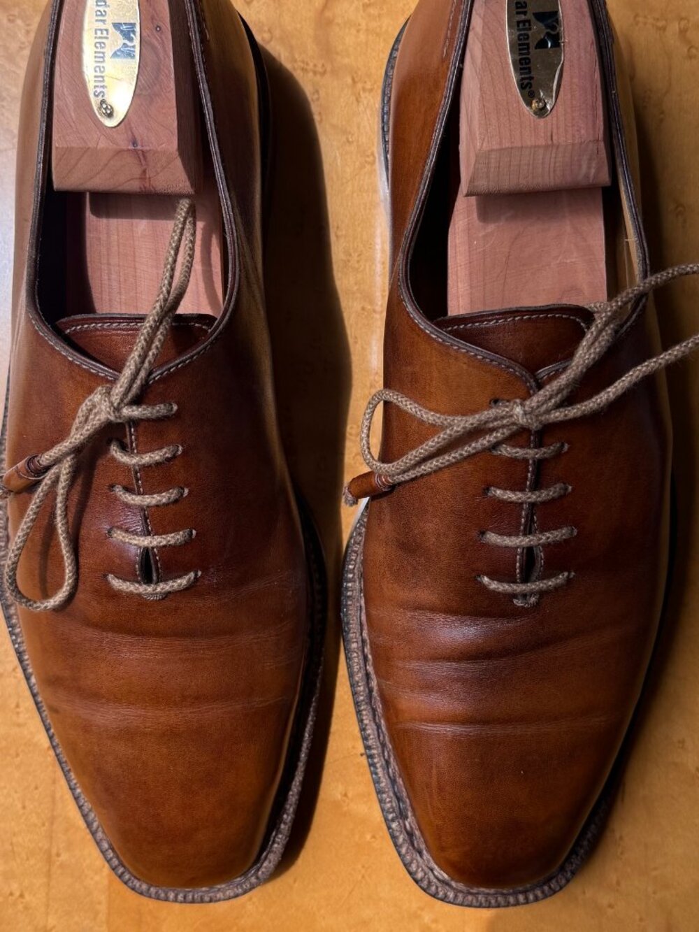 StefanoBi (for Domenico Vacca) Men's Italian Men's Shoes, Size 9.5, Cognac color - Picture 6 of 14